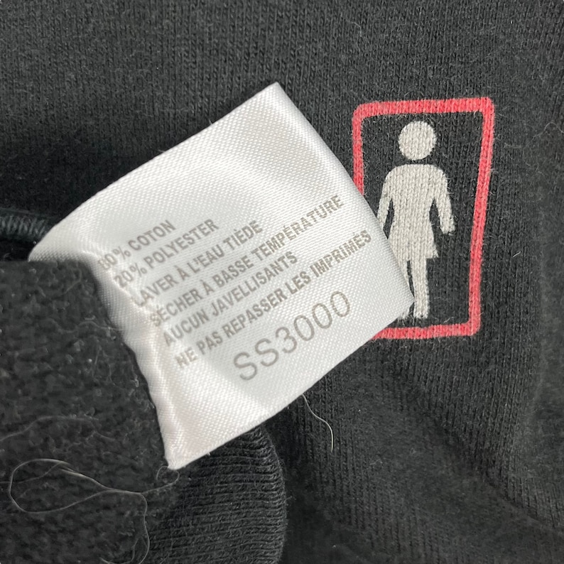 Girl Skateboards Crewneck Sweatshirt Plain Black Small Logo Streetwear Skateboard Skates Brand