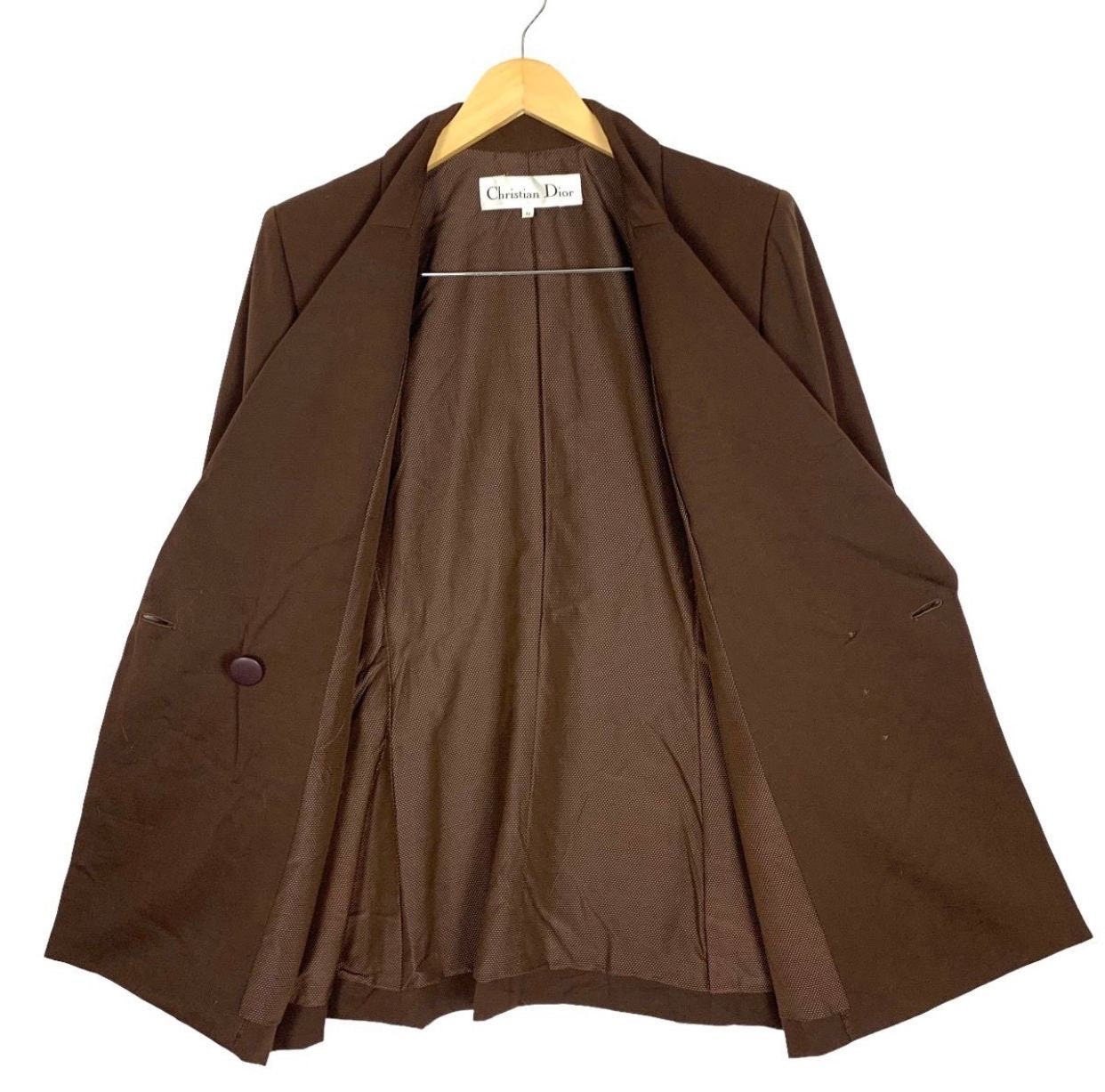 ジャケット・アウター 90s Christian Dior boa half coat wine L 高級素材使用ブランド boa Dior Christian 90s half L wine coat
