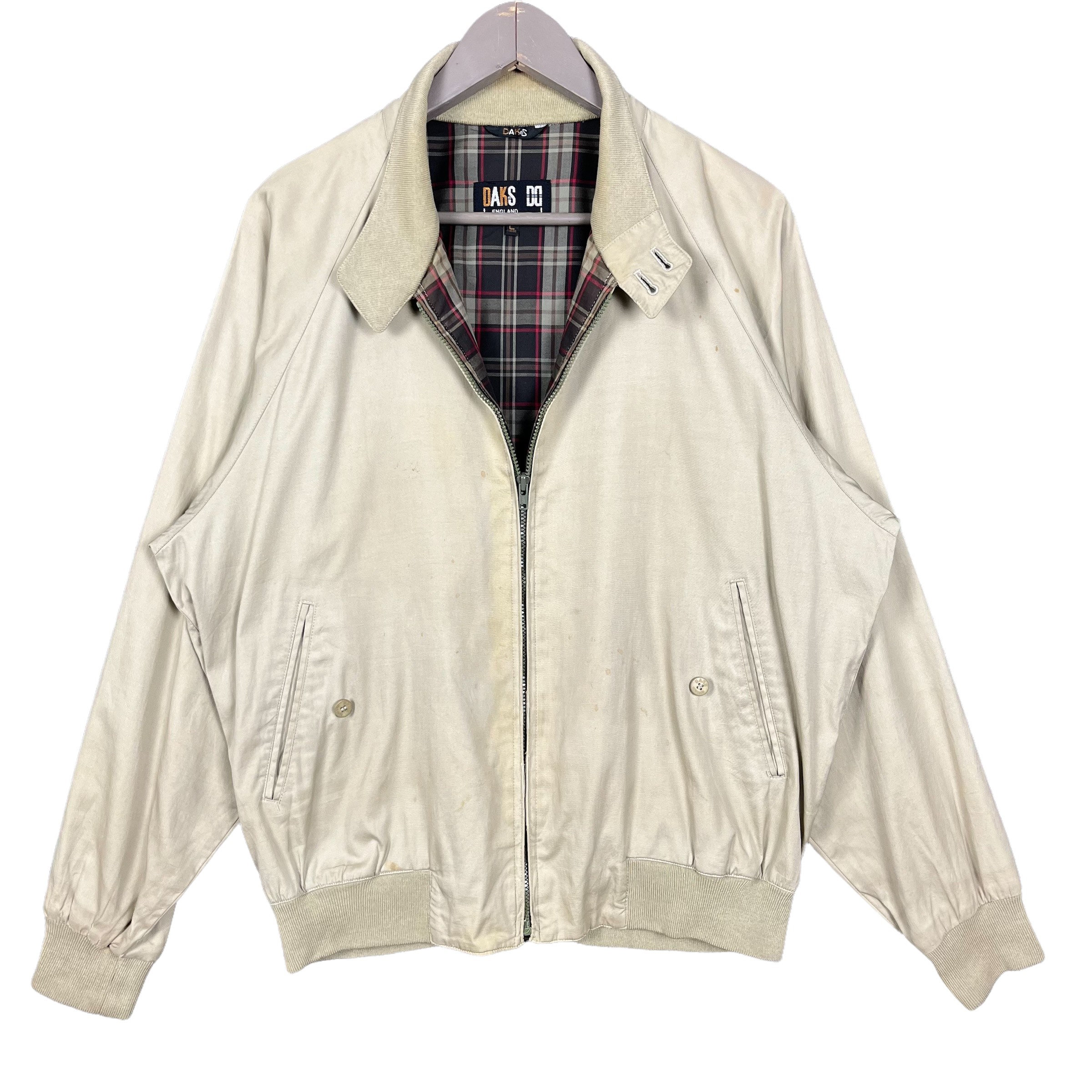 Vintage 90s Daks London Harrington Jacket Size Large Made in England Etsy