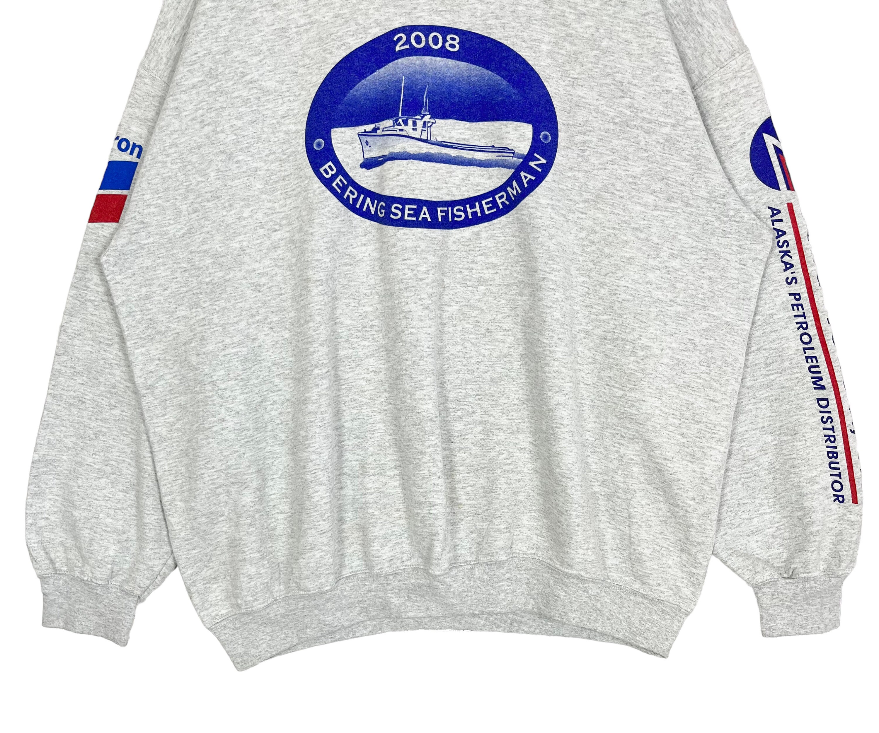 Vintage Bering Sea Fisherman Delta Western Inc Crewneck