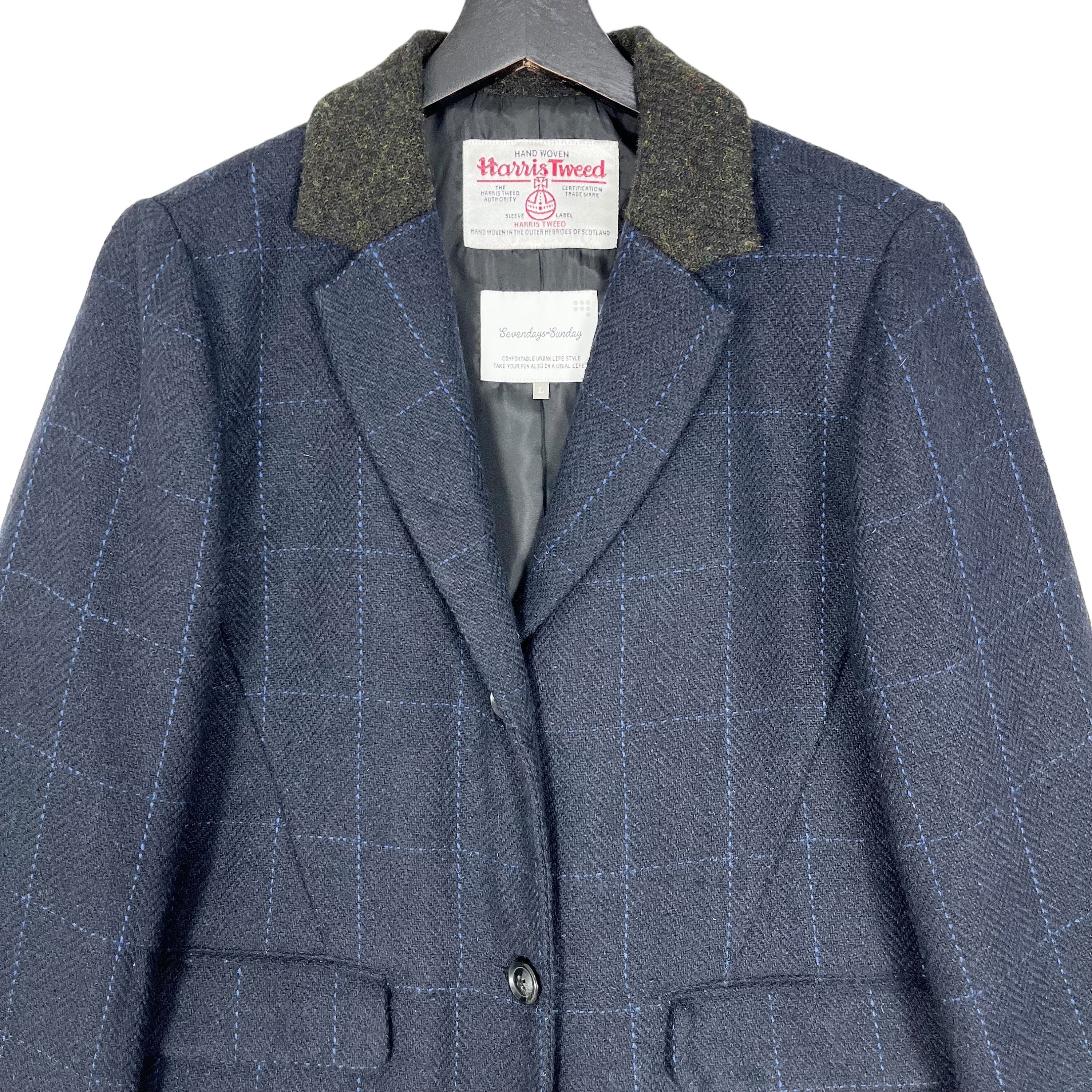 Harris Tweed X Sevendays Sunday Checkered Women's Blazer