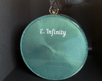 SeaGreen Epoxy Resin Clutch Purse | Handmade Statement Bag | Unique Artisan Evening Bag
