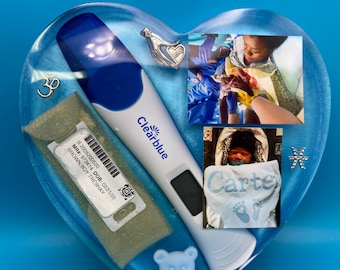 Personalized Keepsake Custom Baby Gift Heart Keepsake Gifts For Newborn Parent To Be Gifts Childbirth Gifts Resin Keepsake