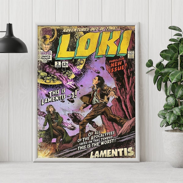 Loki Poster - Loki - Minimalist Movie Poster - Marvel Poster - Tom Hiddleston- Wall Art Print - Custom Poster - Home Decor - Comic Poster