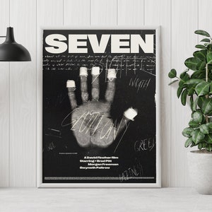 Se7en Poster - Se7en - Seven Movie Poster - Minimalist Movie Poster - Vintage Retro Art Print - Custom Poster - Wall Art Print - Home Decor