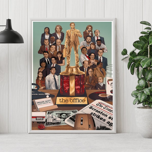 The Office Poster - Greg Daniels - Minimalist Tv Series Poster - Vintage Retro Art Print - Custom Poster - Wall Art Print - Home Decor