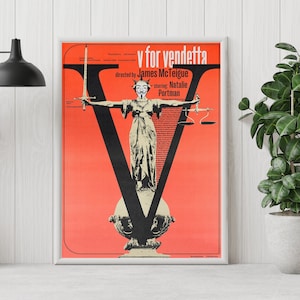 V for Vendetta Poster - James McTeigue - Minimalist Movie Poster - Vintage Retro Art Print - Custom Poster - Wall Art Print - Home Decor