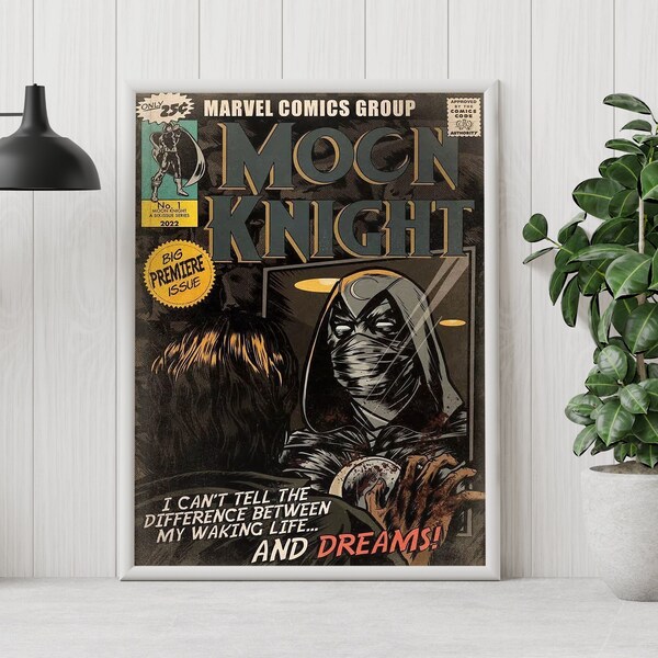 Moon Knight Poster - Moon Knight - Minimalist Tv Series Poster - Vintage Retro Art Print - Wall Art Print - Custom Poster - Home Decor