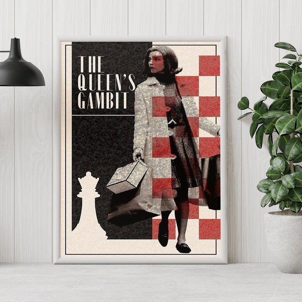 The Queen's Gambit Poster - TV Series Poster - Beth Harmon - Poster - Digital Prints - Wall Art Print - Custom Poster - Home Decor - Gift