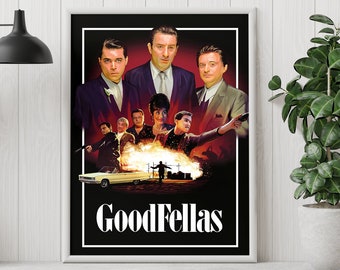 Goodfellas Poster - Martin Scorsese - Minimalist Movie Poster - Vintage Retro Art Print - Custom Poster - Wall Art Print - Home decor - Gift