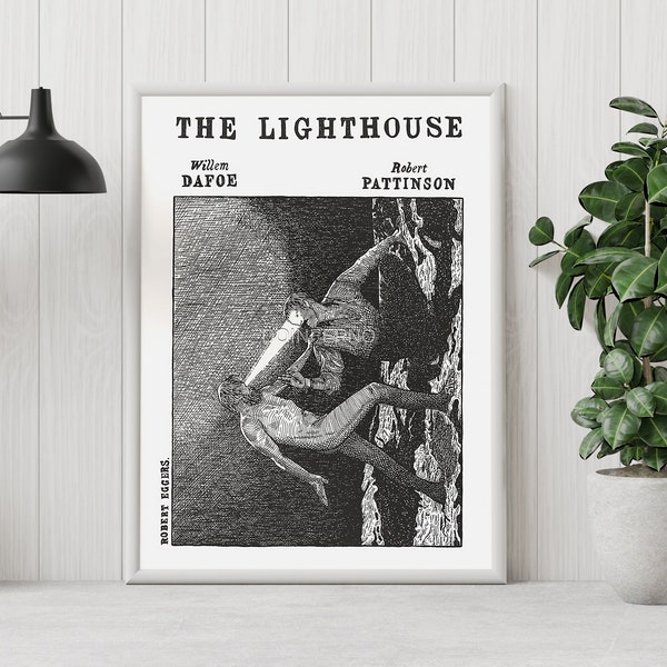 The Lighthouse Poster - Robert Eggers - Minimalist Movie Poster - Vintage Retro Art Print - Custom Poster - Wall Art Print - Home decor