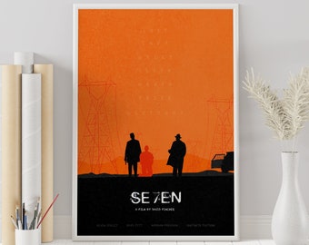 Se7en Poster - Se7en - Seven Movie Poster - Minimalist Movie Poster - Vintage Retro Art Print - Custom Poster - Wall Art Print - Home Decor