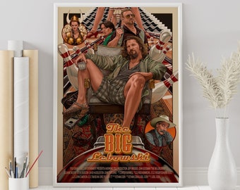 The Big Lebowski Poster - Coen Brothers - Minimalist Movie Poster - Vintage Retro Art Print - Custom Poster - Wall Art Print - Home decor