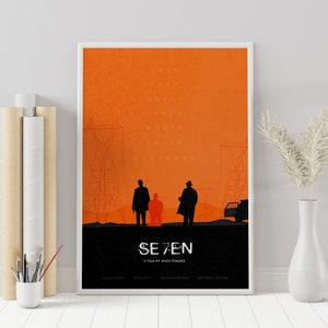 Se7en Poster - Se7en - Seven Movie Poster - Minimalist Movie Poster - Vintage Retro Art Print - Custom Poster - Wall Art Print - Home Decor