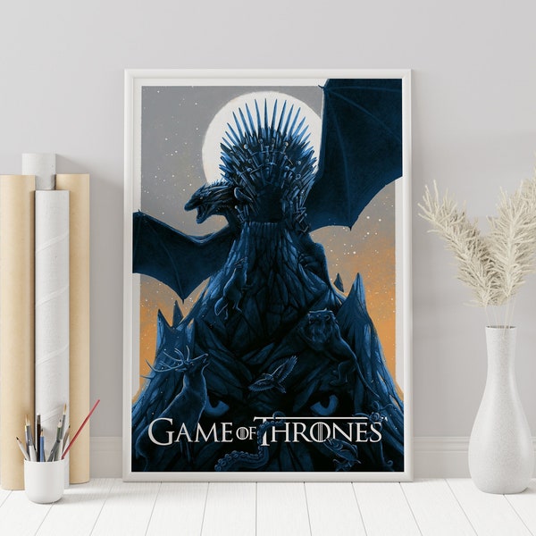Game Of Thrones Poster - George R. R. Martin - Minimalist Poster - Vintage Retro Print - Custom Poster - Wall Art Print - Home Decor - Gift