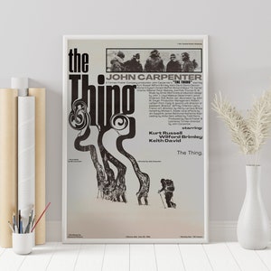 The Thing Poster - John Carpenter - Minimalist Movie Poster - Vintage Retro Art Print - Custom Poster - Wall Art Print - Home Decor - Gift