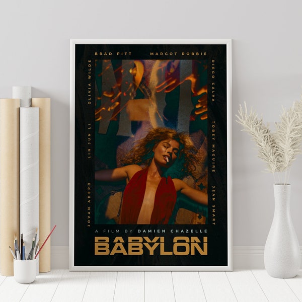 Babylon Movie Poster - Babylon Poster - Minimalist Movie Poster - Vintage Retro Art Print - Custom Poster - Wall Art Print