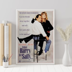 When Harry Met Sally Poster - Rob Reiner - Minimalist Movie Poster - Vintage Retro Art Print - Custom Poster - Wall Art Print - Home decor