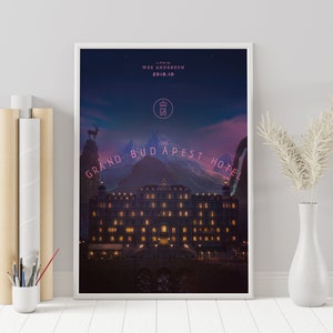 The Grand Budapest Hotel - Wes Anderson - Minimalist Movie Poster - Vintage Retro Art Print - Custom Poster - Wall Art Print - Home Decor