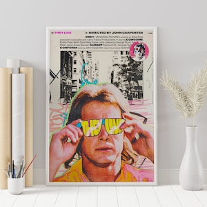 They Live Poster - John Carpenter - Minimalist Movie Poster - Vintage Retro Art Print - Custom Poster - Wall Art Print - Home decor