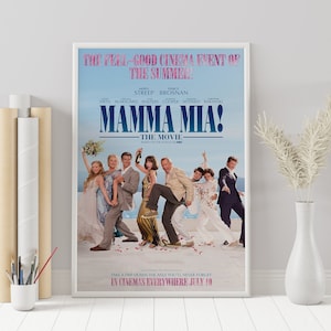 Mamma Mia! Poster - Phyllida Lloyd - Minimalist Movie Poster - Vintage Retro Art Print - Custom Poster - Wall Art Print - Home Decor - Gift