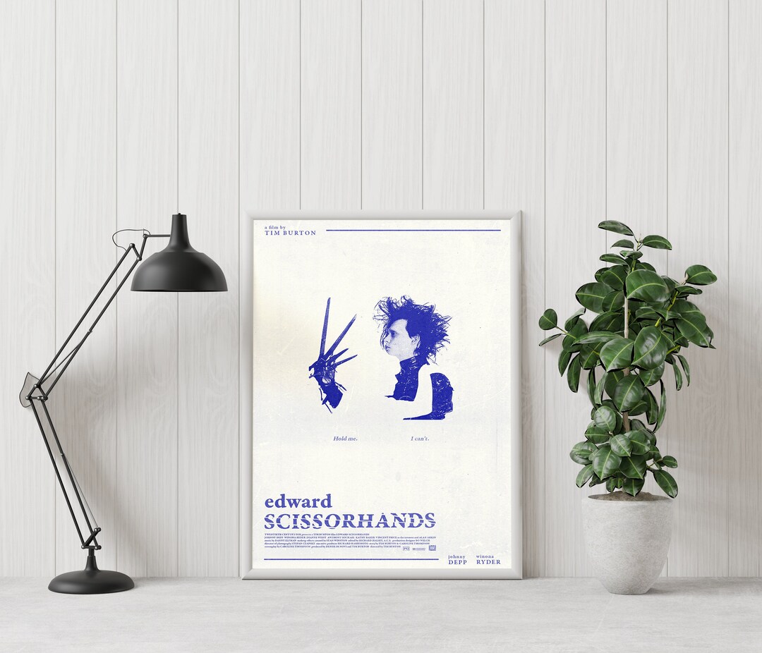 Edward Scissorhands Poster Tim Burton Vintage Retro Art Print Wall Art ...