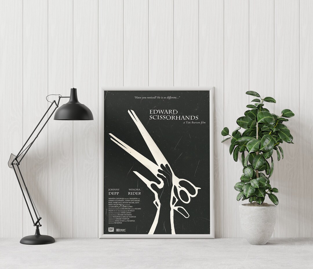 Edward Scissorhands Poster Tim Burton Vintage Retro Art - Etsy