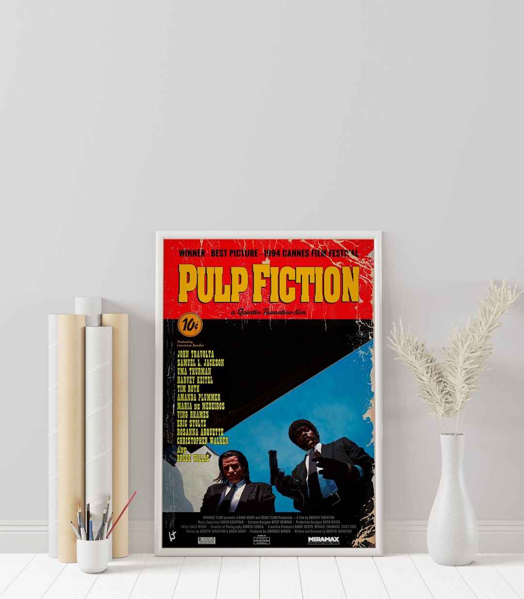 Pulp Fiction Poster Quentin Tarantino Minimalist Movie Poster Vintage ...
