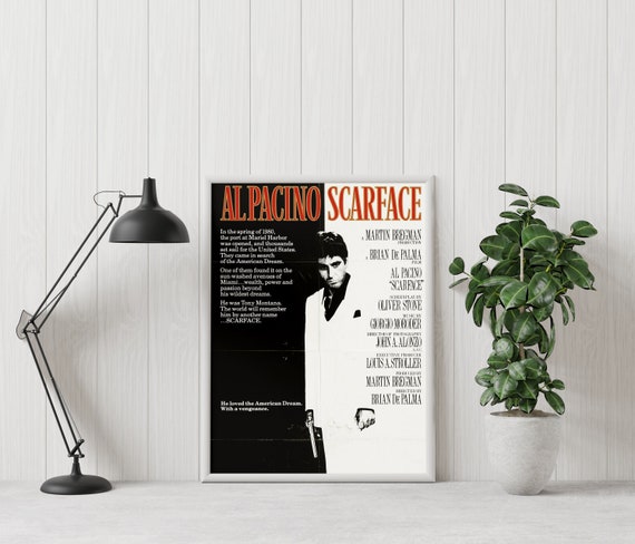 Scarface Poster Brian De Palma Custom Poster Vintage - Etsy