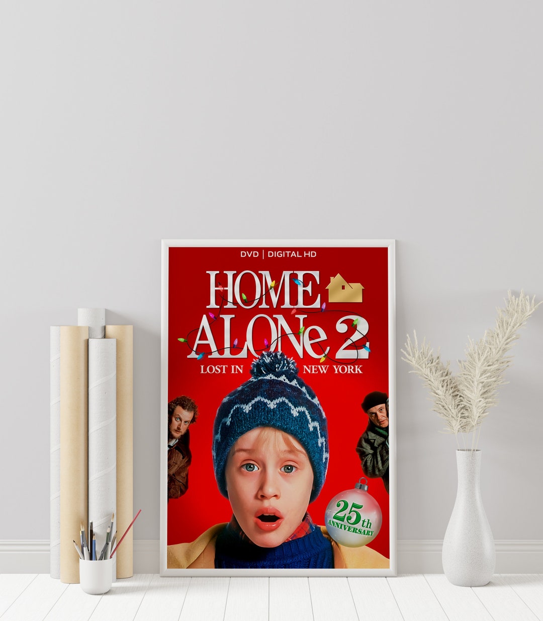 Home Alone Poster Home Alone Minimalist Movie Poster Vintage Retro Art