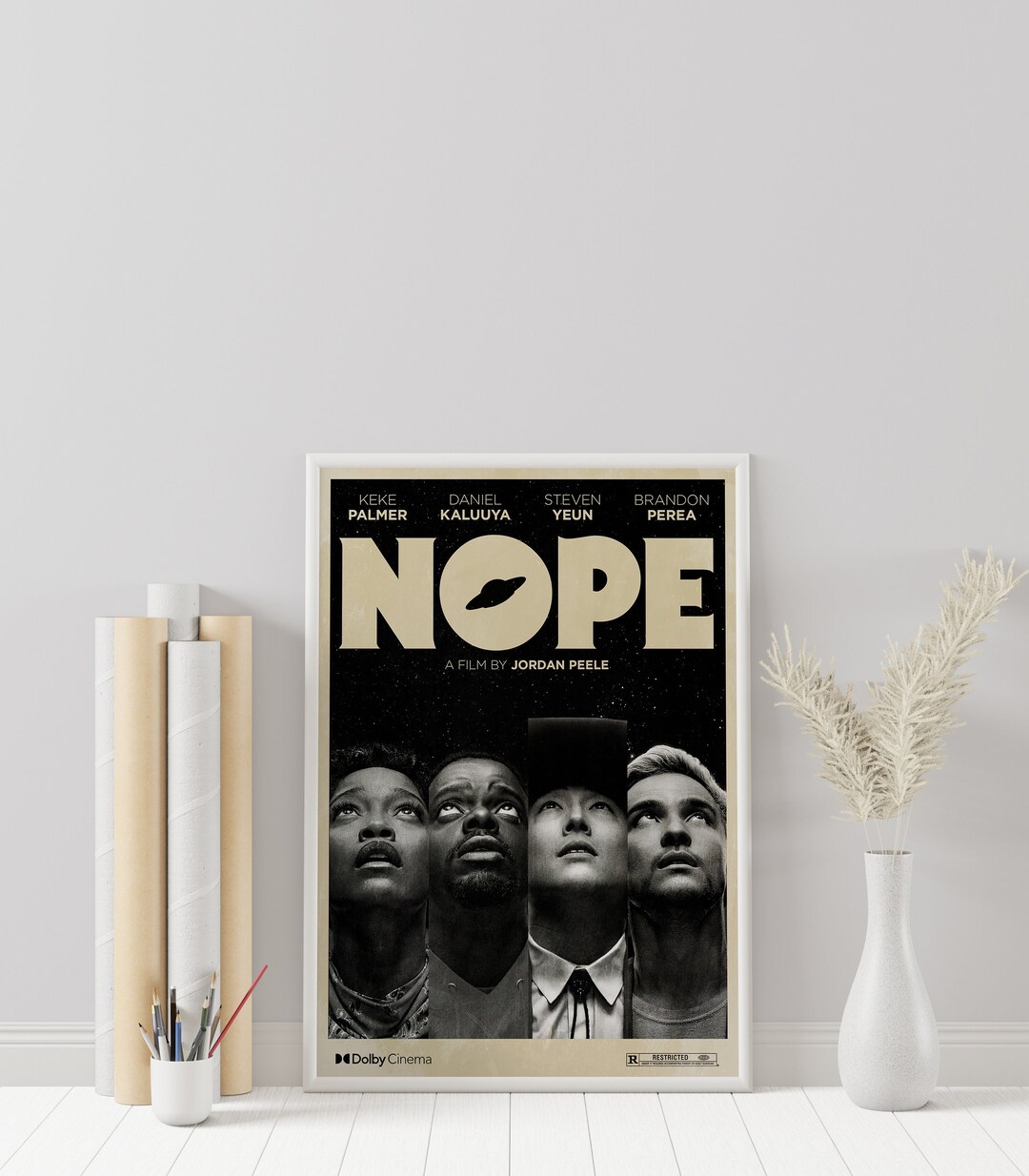 Nope Poster Nope Movie Poster Minimalist Movie Poster Vintage Retro Art