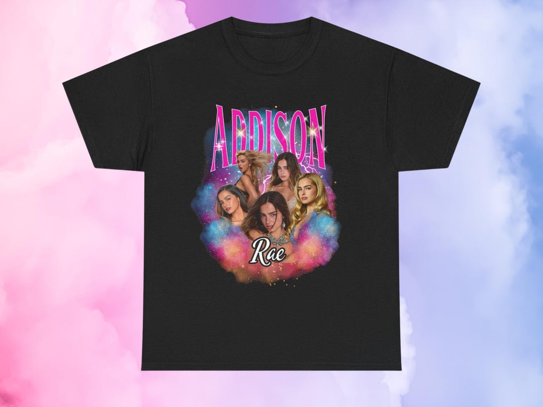 Addison Rae T-shirt - Addison Tour Merch - Vintage Collage T-shirt ...