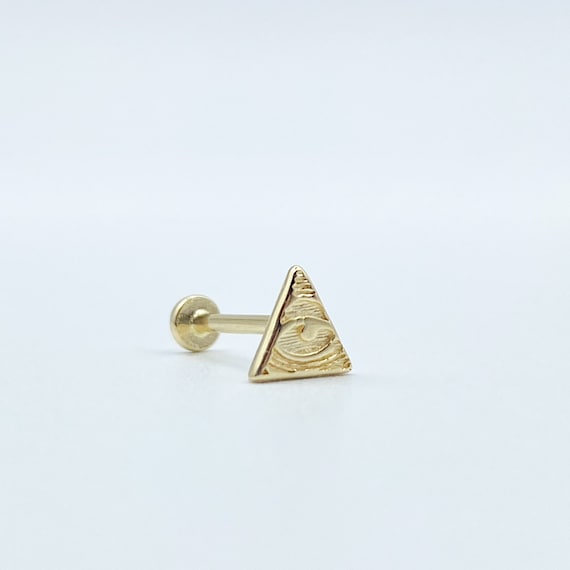 14Kゴールド エジプシャンアイ 軟骨ピアス - トラガスピアス - Etsy 日本