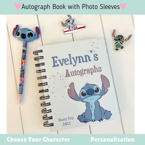 Disney Autograph Book WITH Photo Sleeves, Disney, autograph books, characters, universal Orlando, books, photo albums