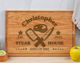 Personalized Bamboo Cutting Board: BBQ Master Gift