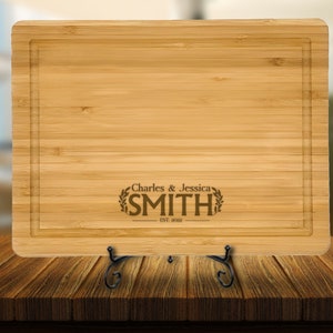 Personalized Cutting Board, Bamboo Cutting Board, Wedding Gift for The Bride and Groom, Wedding Gift, Charcuterie Board, Anniversary Gift
