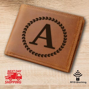 Cartera personalizada Cartera personalizada Cartera para hombre Cartera grabada Cartera para padrinos Regalo del Día del Padre para él Regalos de aniversario