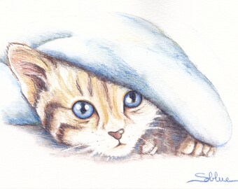 Chat Dessin Mignon Etsy France