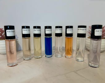 Aceites corporales perfumados totalmente naturales en formato roll-on de 1/3