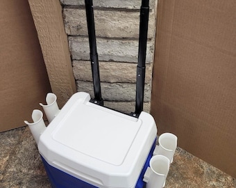 Fishing Rod Holder Cooler Cart Good for Pier Dock Land Fish Pole