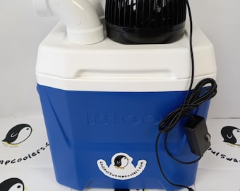 Portable Swamp Ice Cooler: 16 Qt, Multi-Speed 12 volt Fan Comes with USB Adapter