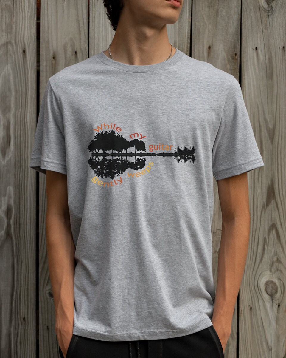 While My Guitar Gently Weeps, Beatles Lyrics T Shirt, Music Lover