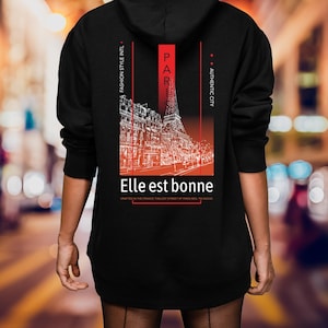 Paris Fashion Hoodie Street Style, Paris Sweatshirt, Paris Hoodie, French Couture Pullover, Fashionista Gift, Parisian Chic Eiffel Tower