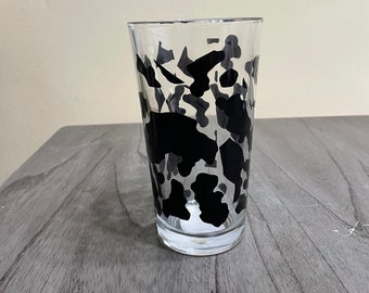 Glass Cow Print Cup