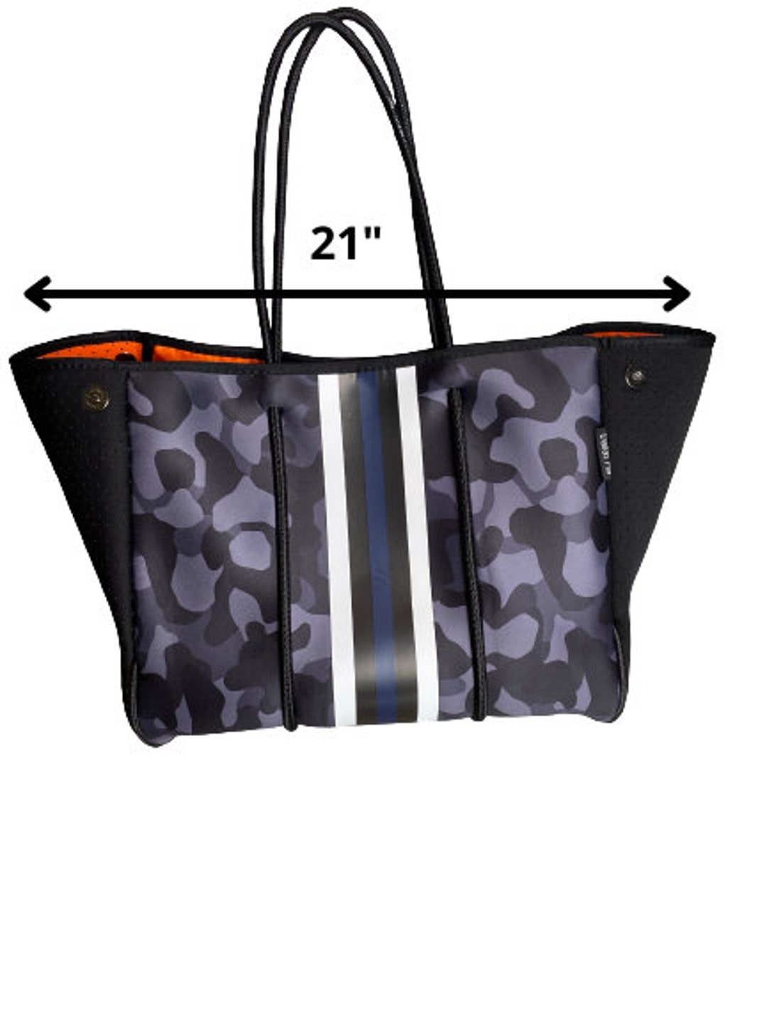 Neoprene Black Camo Navy Stripe Large Beach Pool Sports Travel Gym
