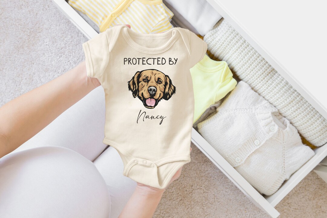Protected by Dog Onesies, New Best Friend Onesie,personalized Dog Name