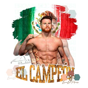 Canelo Alvarez PNG Saul el canelo digital campeón image for DTF DTG