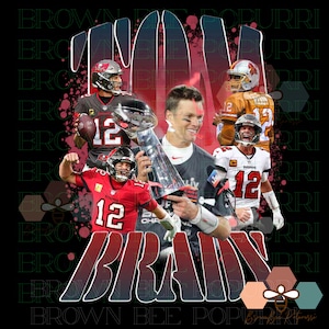 Tom Brady PNG TB12 Tampa Bay Buc for DTF digital print sublimation DTG