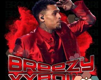 Tazón BREEZY Chris Brown PNG para impresión digital por sublimación DTF