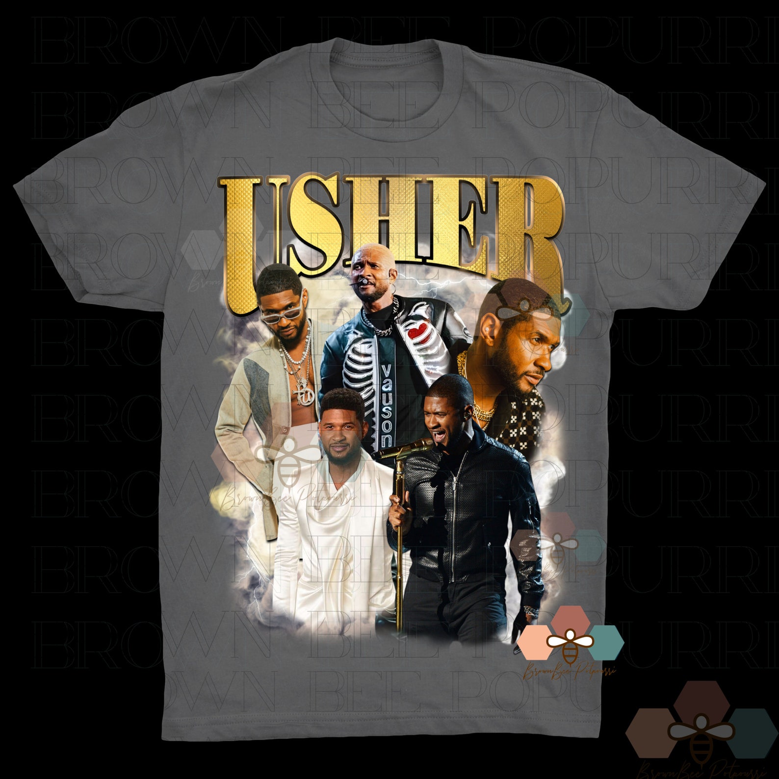 USHER Throwback PNG Super Bowl DTF Halftime Show Etsy